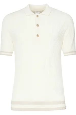 ELEVENTY Tops, Heren, , M, Katoen, Gestreept poloshirt