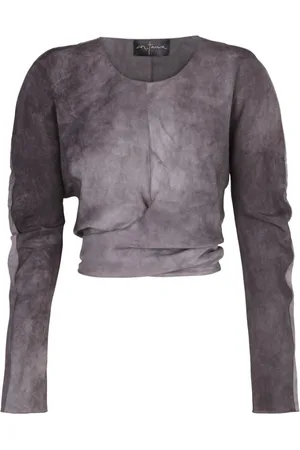 Cortana Blouses & Shirts, Dames, Grijs, XL, Lilac Silk Habotai Top