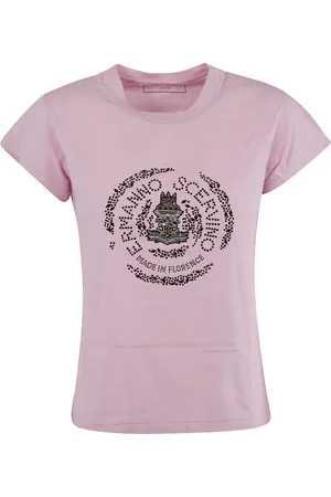 ERMANNO SCERVINO Tops, Dames, Roze, S, Katoen, T-shirt