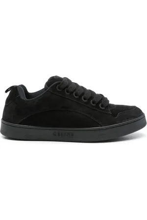 Céline Schoenen, Heren, Zwart, 40 EU, Leer, Huntington Low Lace-Up Sneaker