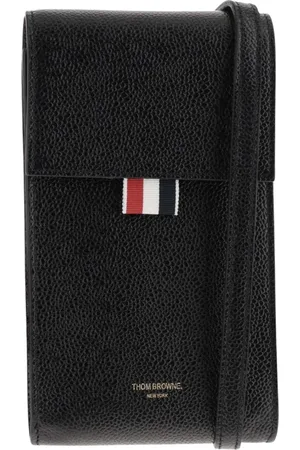 Thom Browne Accessoires, Heren, Zwart, ONE Size, Leer, Portemonnee