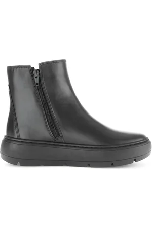 Gabor Schoenen, Dames, Zwart, 40 EU, Leer, Zwarte zwarte enkellaarsjes