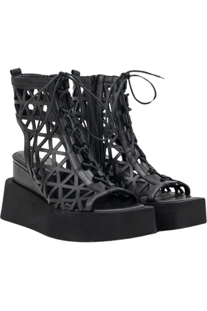 Elena Iachi Schoenen, Dames, Zwart, 38 EU, Lace-up Boots