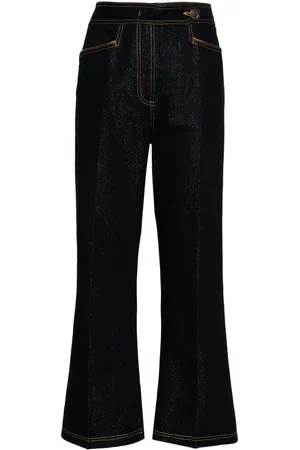 Etro Jeans, Dames, Blauw, W26, Katoen, Flared Jeans