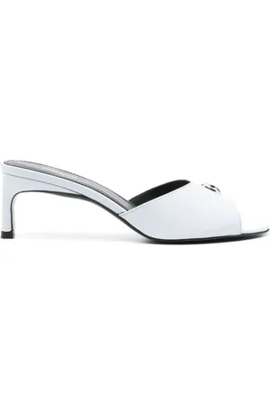 COPERNI Schoenen, Dames, Blauw, 38 EU, Leer, Blauwe Mules met Hak