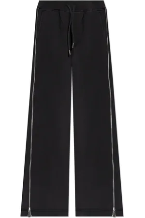Dsquared2 Broeken, Dames, Zwart, XS, Katoen, Palazzo Trainingsbroeken