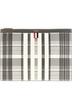 Thom Browne Tassen, Heren, Grijs, ONE Size, Leer, Stijlvolle Portemonnee voor Mannen en Vrouwen