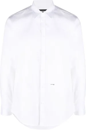 Dsquared2 Overhemden, Heren, Wit, L, Katoen, Elegante Wit Overhemd