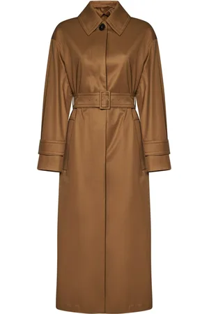 Max Mara Mantels, Dames, Bruin, S, Wol, Camel Studio Jas