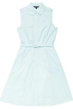 Brooks Brothers Kleedjes, Dames, Blauw, S, Katoen, Klassieke katoenen overhemdjurk