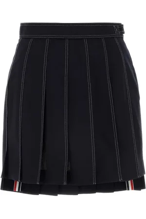 Thom Browne Rokken, Dames, Blauw, XS, Wol, Midnight wollen rok