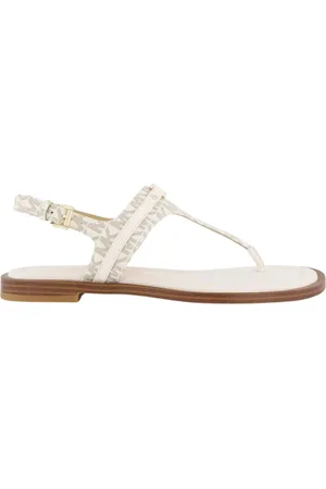 Michael Kors Schoenen, Dames, Wit, 40 1/2 EU, Stijlvolle Teenslipper voor Vrouwen
