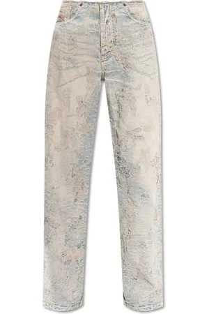 Diesel Jeans, Dames, Grijs, W28, Katoen, D-Arker-Fsf Jeans