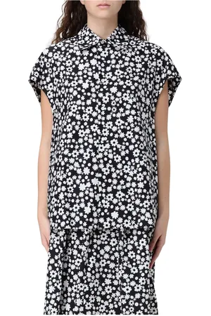 Marni Blouses & Shirts, Dames, Zwart, 2Xs, Katoen, Casual Katoenen Overhemd in Blauw
