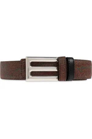 Etro Accessoires, Heren, Bruin, 95 CM, Leer, Reversible Riem