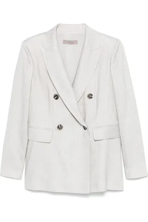 D.EXTERIOR Jassen, Dames, Grijs, L, Grijze Outerwear Jas Stijlvol Ontwerp