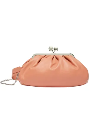 Max Mara Tassen, Dames, Roze, ONE Size, Leer, Roze Pasticcino Tas Medium Clutch