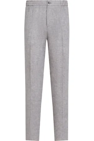 Etro Broeken, Heren, Grijs, S, Linnen, Jogger Broek