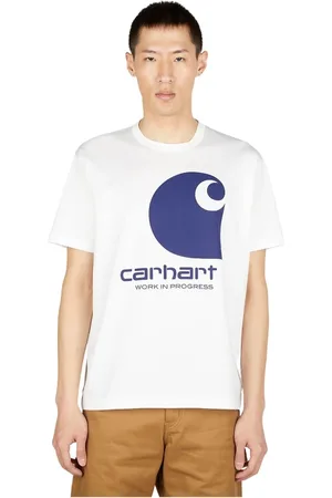 Carhartt Tops, Heren, Wit, M, Katoen, Logo Print T-Shirt
