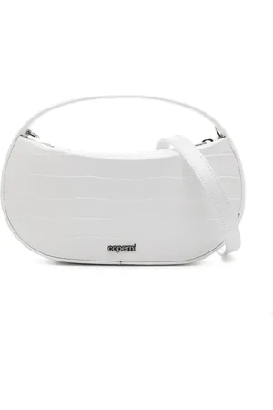 COPERNI Tassen, Dames, Wit, ONE Size, Leer, Witte leren handtas met afneembare riem