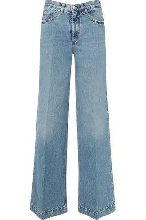 Nine In The Morning Jeans, Dames, Blauw, W30, Denim, Lichtblauwe Wide Leg Denim Jeans