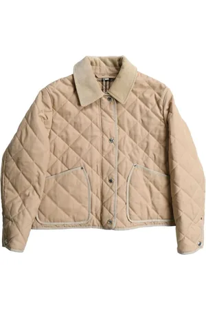 Burberry Jassen, Dames, , L, Katoen, Gewatteerd Bovenkleding Jas