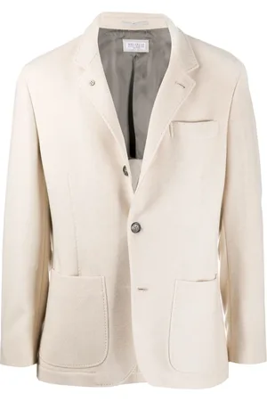 Brunello Cucinelli Jassen, Heren, , L, Kasjmier, Luxe Kasjmier Blazer met 3 Knopen