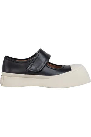 Marni Schoenen, Dames, Zwart, 39 EU, Leer, Pablo Mary Jane Sneaker