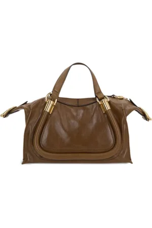 Chloé Tassen, Dames, Bruin, ONE Size, Leer, Double Handle Paraty Tas