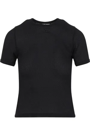 Courrèges Tops, Dames, Zwart, XS, Katoen, T-Shirt