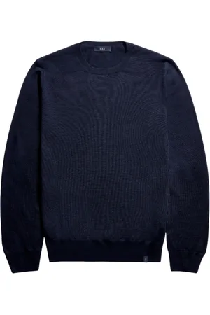 FAY Truien, Heren, Blauw, M, Wol, Stijlvolle Truien voor Alle Gelegenheden
