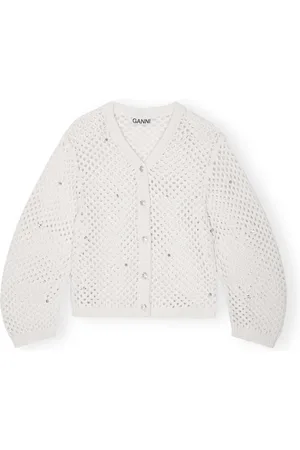 Ganni Truien, Dames, , M, Katoen, Rhinestone Katoenen Vest
