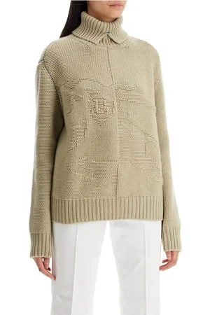 Burberry Truien, Dames, , M, Cashmere EKD Trui met Ronde Hals