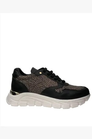 Borbonese Schoenen, Dames, Zwart, 37 EU, Nylon, Nylon New Jet Op Naturale Sneakers