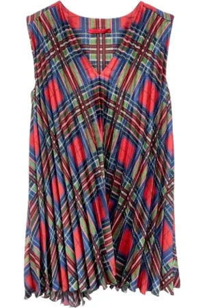 Carolina Herrera Tops, Dames, Veelkleurig, S, Polyester, Geplooide Top zonder Mouwen