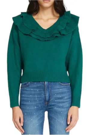 Silvian Heach Truien, Dames, Groen, M, Elegante Bloemenjurk