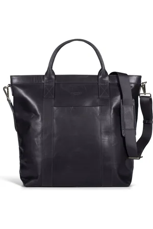 Howard London Tassen, Heren, Zwart, ONE Size, Leer, Zwarte Leren Tote Tas