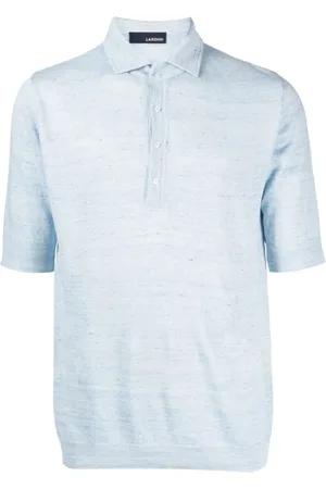 LARDINI Tops, Heren, Blauw, M, Polo Shirt