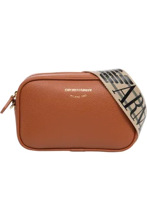 Emporio Armani Tassen, Dames, Bruin, ONE Size, Stijlvolle Crossbodytas met Logo Detail