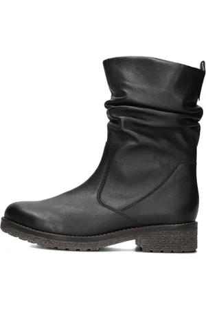 Gabor Schoenen, Dames, Zwart, 40 EU, Leer, Elegante Zwarte Enkellaarsjes