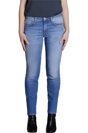 (+) people Jeans, Dames, Blauw, W25, Katoen, Skinny Fit Stretch Jeans
