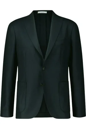Boglioli Jassen, Heren, Groen, M, Wol, Single-Breasted Jacket