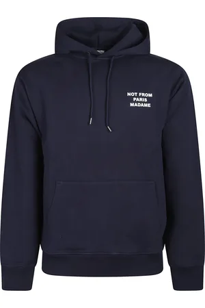 Drôle de Monsieur Sweatshirts & Hoodies, Heren, Blauw, L, Coole Sweater met pakkende slogan