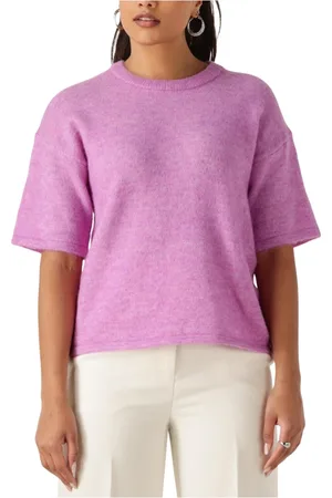 SELECTED Truien, Dames, Roze, L, Elegante Knit O-neck Top