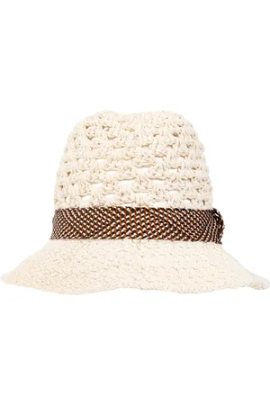 Chloé Accessoires, Dames, , M, Katoen, Panama Hoed