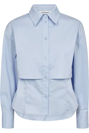 Co`Couture Blouses & Shirts, Dames, Blauw, XS, Katoen, Double Layer Shirt Sandy CC Style