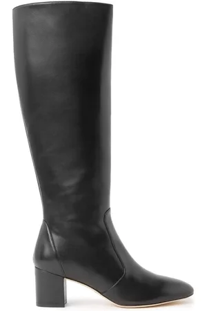 Stuart Weitzman Schoenen, Dames, Zwart, 39 EU, Leer, Yuliana 60 Knielaarzen met Rits
