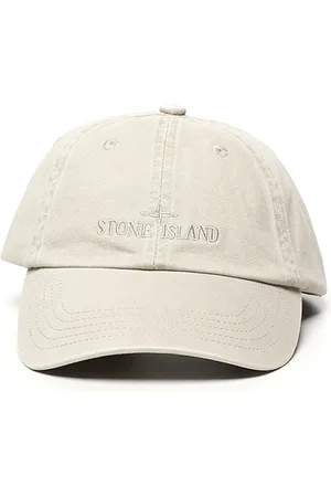 Stone Island Accessoires, Heren, , ONE Size, Katoen, Katoenen Gabardine Geborduurde Hoed