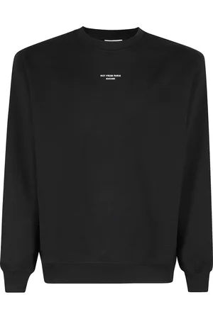 Drôle de Monsieur Sweatshirts & Hoodies, Heren, Zwart, M, Katoen, Klassiek Sweatshirt met Slogan
