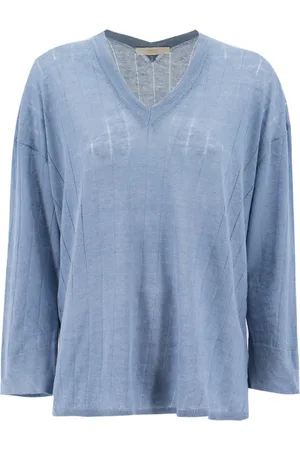FEDELI Blouses & Shirts, Dames, Blauw, S, Katoen, Shirt 6 Ss 23